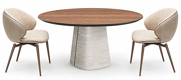 Mesa de comedor redonda madera Rado Cattelan Italia