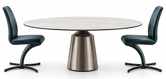 Mesa de comedor ovalada keramik Yoda Cattelan