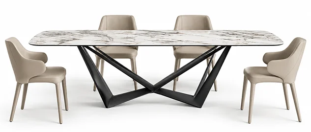 Mesa de comedor Moderna cristal Skorpio Mesa de comedor Moderna cristal Skorpio