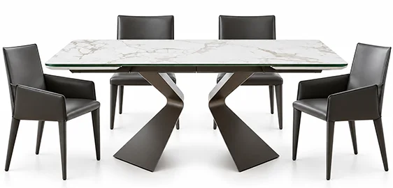 Mesa de comedor extensible cerámica Prora Bonaldo