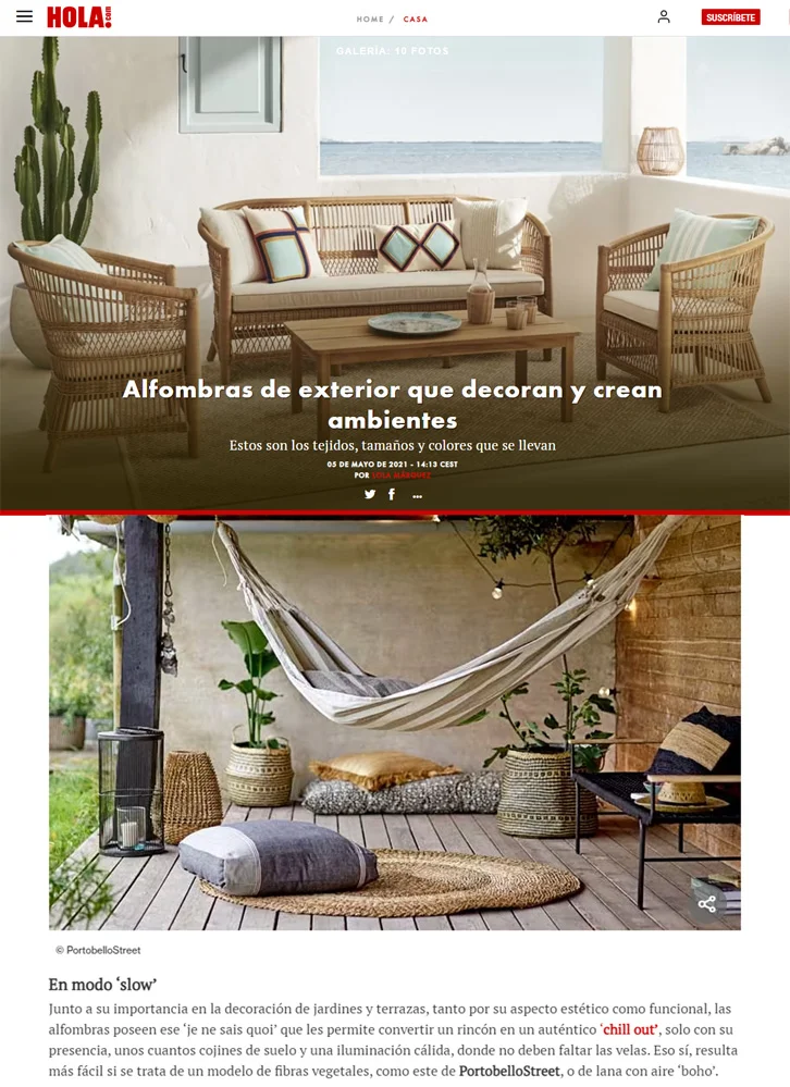 Alfombras de exterior que decoran y crean ambientes