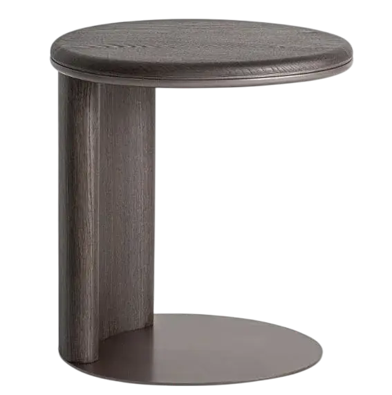 Mesa auxiliar redonda roble ceniza Pravia