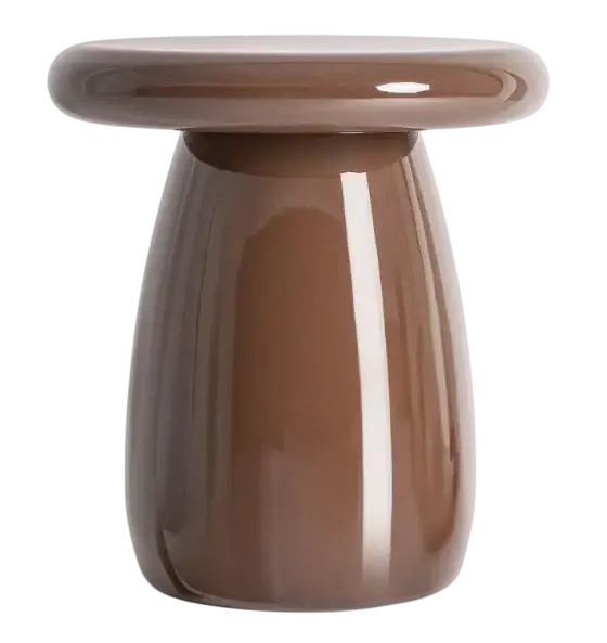 Mesa auxiliar Meres redonda marsala alto brillo