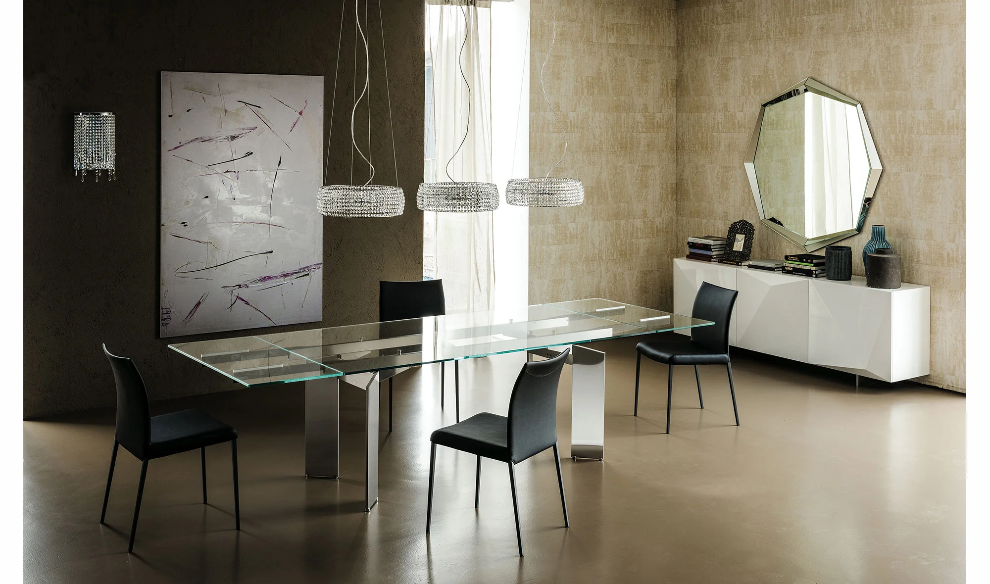 Mesa de comedor extensible Moderna Elan