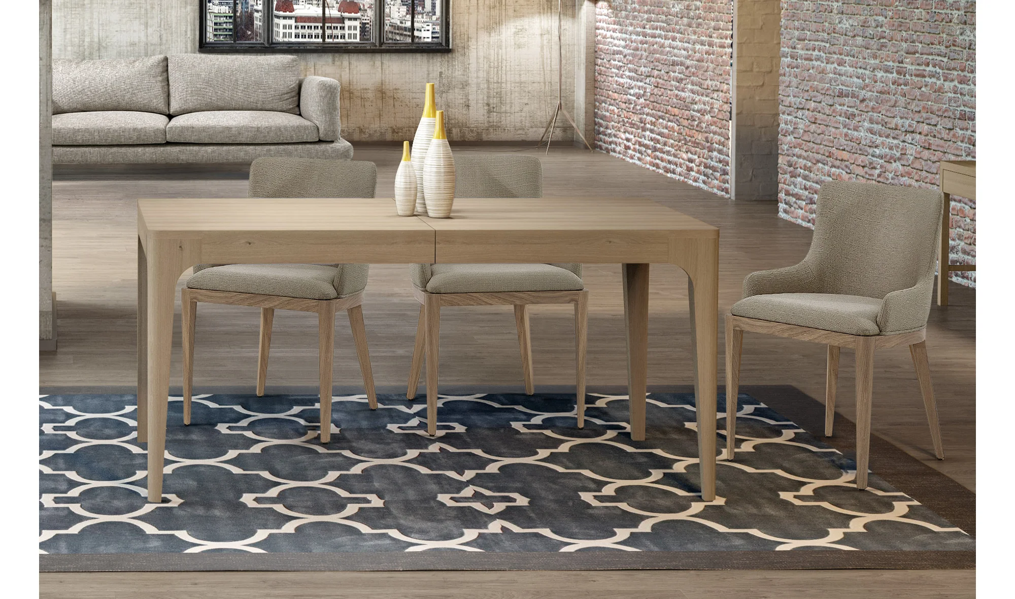Mesa de comedor extensible Vintage Subai