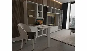 Librería modular convertible en escritorio Rentir