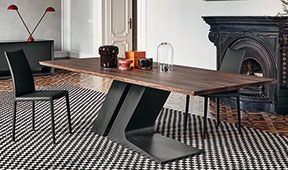 Mesa de comedor nogal americano TL Bonaldo