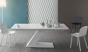 Mesa de comedor extensible cristal TL Bonaldo