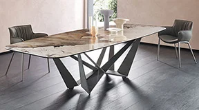 Mesa de comedor ovalada cerámica moderna Skorpio