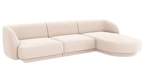 Sofá con chaise longue terciopelo Miley