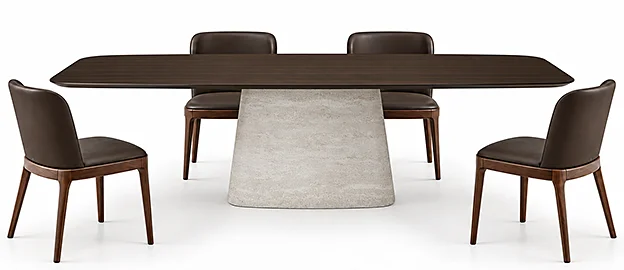 Mesa de comedor bordes biselados Napoleon by Cattelan Italia
