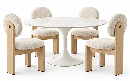 Mesa de comedor ovalada moderna mármol y metal Neptur Mesa de comedor ovalada moderna mármol y metal Neptur