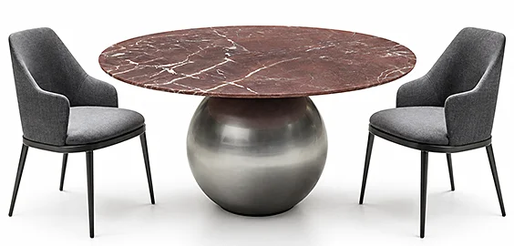 Mesa de comedor redonda mármol Circus Bonaldo