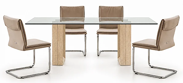Mesa de comedor cristal Diapason Cattelan Mesa de comedor cristal Diapason Cattelan