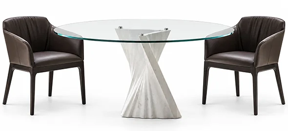 Mesa de comedor redonda moderna Plisset Mesa de comedor redonda moderna Plisset