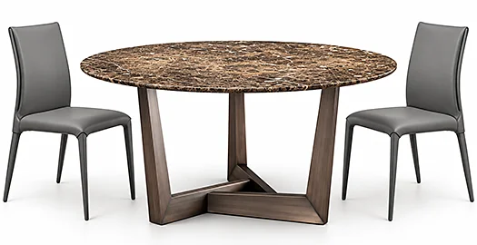 Mesa de comedor redonda mármol Art Bonaldo