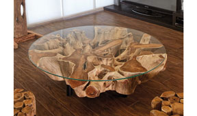 Mesa de centro redonda moderna Naga