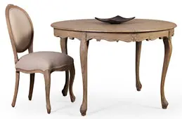 Mesa de comedor redonda extensible vintage Artisan