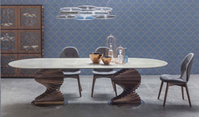 Mesa de comedor oval Firenze Tonin Casa