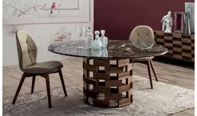 Mesa de comedor redonda moderna Colosseo