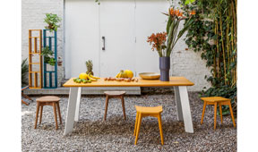 Mesa de comedor bicolor Luyando Devina Nais