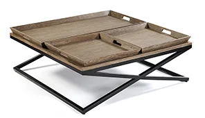 Mesa de centro cuadrada vintage Kembar Mesa de centro cuadrada vintage Kembar