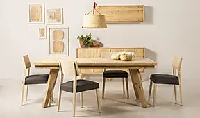 Mesa de comedor extensible madera Carin