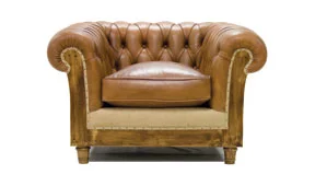 Sillón marrón chesterfield Chesire