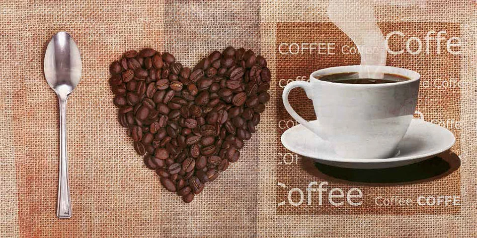 Cuadro canvas i love coffee