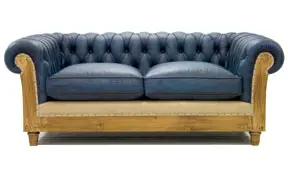 Sofá 2 plazas azul chesterfield Chesire