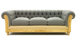 Sof 3 plazas gris chesterfield Chesire