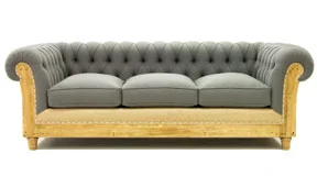 Sofá 3 plazas gris chesterfield Chesire Sofá 3 plazas gris chesterfield Chesire