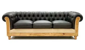 Sofá 3 plazas negro chesterfield Chesire