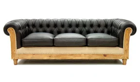 Sofá 3 plazas negro chesterfield Chesire Sofá 3 plazas negro chesterfield Chesire
