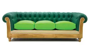 Sofá 3 plazas verde chesterfield Chesire
