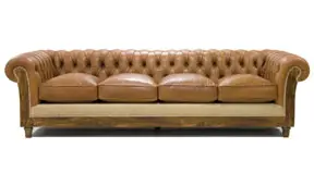 Sofá 4 plazas marrón chesterfield Chesire