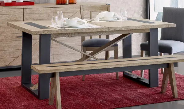 Mesa de comedor industrial Dyker