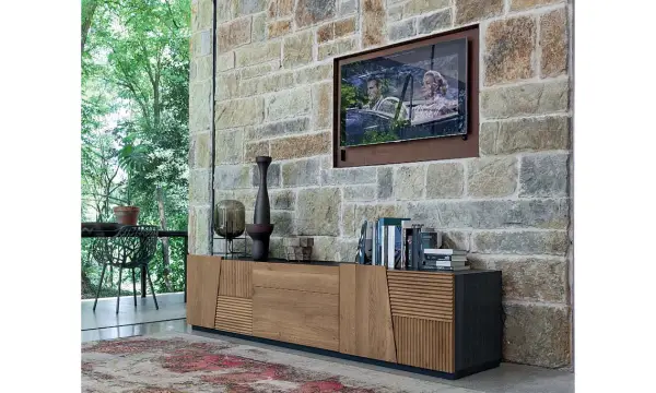 Mueble tv 4 puertas 2 cajones zocalo Morgan