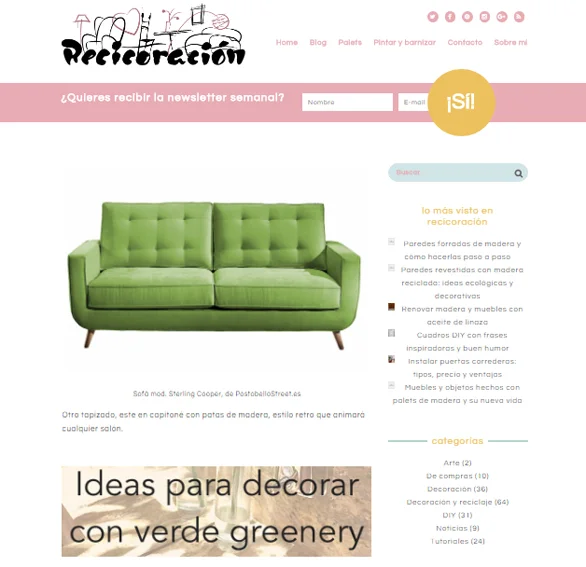 Ideas para decorar verde greenery con Portobello