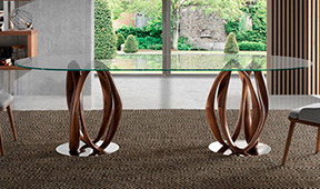 Mesa de comedor ovalada Ángel Cerdá Taveli