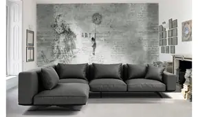 Sofá con chaise longue moderno Florencia