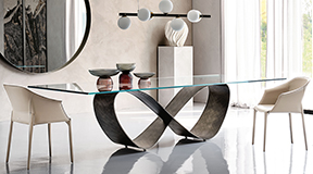 Mesa de comedor cristal Butterfly Cattelan