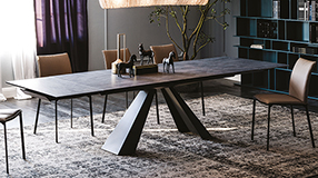 Mesa de comedor extensible keramik Eliot Cattelan