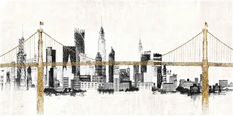 Cuadro canvas bridge and skyline Cuadro canvas bridge and skyline