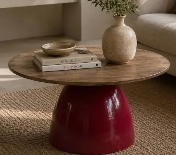 Mesa de centro metal y madera Stanley