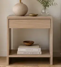 Consola 1 cajón de 80 con estante nórdica Osaka