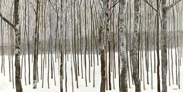 Cuadro canvas woods in winter