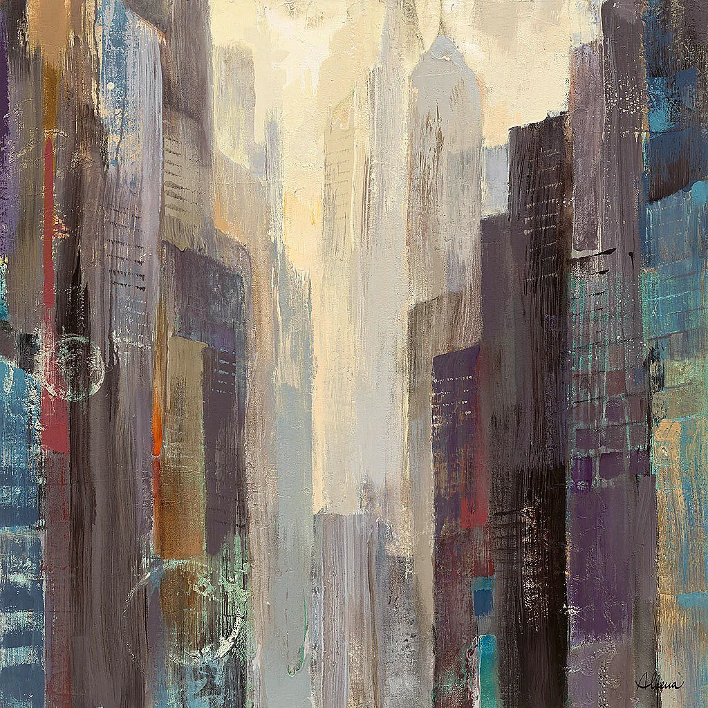 Cuadro canvas ciudad en el amanecer