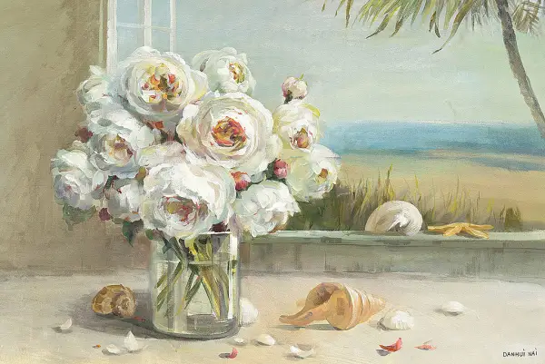 Cuadro canvas coastal roses