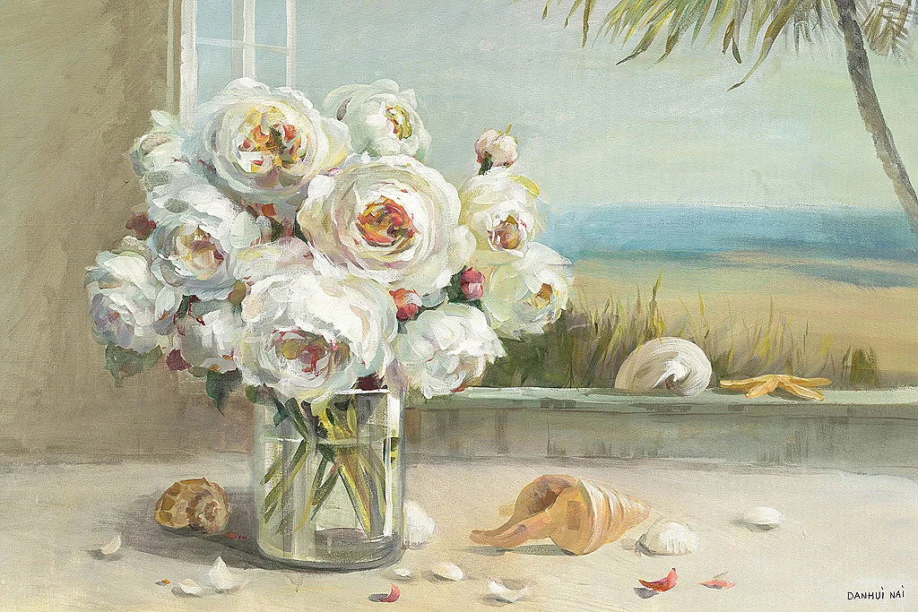 Cuadro canvas coastal roses